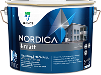 Teknos Nordica Matt / Текнос Нордика Мат Матовая фасадная краска по дереву