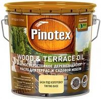 Pinotex Wood & Terrace Oil/Пинотекс Вуд энд Террас Ойл Атмосферостойкое колеруемое масло для защиты террас и садовой мебели