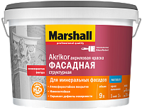 Marshall Akrikor / Маршал Акрикор Структурная матовая водно-дисперсионная (латексная) краска для внешних и внутренних работ