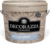 Decorazza Seta da vinci декоративное покрытие с эффектом перламутрового шёлка база Argento 5 л