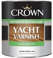 Crown Trade Yacht Varnish / Краун яхтный глянцевый лак на основе растворителя бесцветный