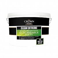 Crown Trade Clean Extreme Scrubbable Matt / Краун Клин Экстрим Скрабэбл Матт матовая краска на водной основе повышенной износостойкости