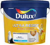 Dulux Ultra Resist / Дулюкс Ультра Резист Кухня и ванная ультрастойкая матовая краска белая для влажных помещений