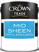 Crown Trade Mid Sheen Vinyl Emulsion / Краун Мид Шин Трейд полуматовая моющаяся краска на водной основе