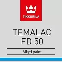 Tikkurila Temalac FD 50 / Тиккурила Темалак ФД 50 Быстровысыхающая, полуглянцевая, однокомпонентная, алкидная покрывная краска