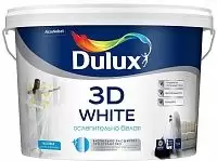 Dulux 3D White / Дулюкс 3Д краска для помещений, потолка и стен на основе мрамора, ослепительно белая, база BW